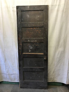 Single Rised 5 Panel Wood Door Reclaimed Antique 30x83 1 2