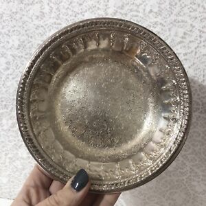 Vintage 1949 Reed Barton 1302 Riviera Pattern Silver Plate 6 Candy Nut Bowl