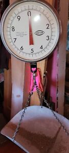 Vintage 2 Sided Chatillon Hanging Scale Basket 20 Lb X 1 Oz Type 027