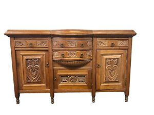 Salesman Sample Minature Victorian French Country Sideboard 1800s Carved Fine
