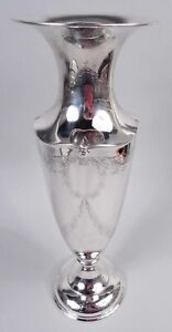 Antique Vase 2442w Edwardian Classical Large 18 Inches American Sterling Silver