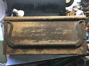 Antique Wood Architectural Salvage Head Board Pedimont 57in X 27in Wall Art