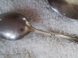Pair Of German Silver Plate Demitasse Spoons