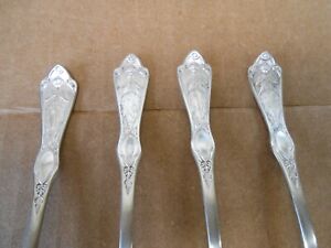 Antique Rare Reed Barton Teaspoons Pearl Flatware Silver Plate Spoons Pre 1900
