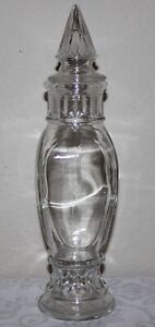 Vintage Dakota Cathedral Spire Footed Apothecary Candy Jar 13 Tall Tiffin Glass