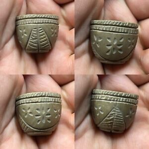 Unique Near Eastern Old Stone Carved Small Cup