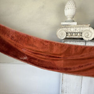 96x17 18th Century 1700 S Antique European Silk Velvet Soft Fabric Material Clo