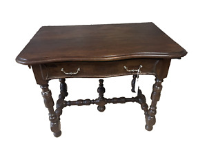 Antique French Walnut Bureau Plat Writing Libarary Table Small Desk 1800 S