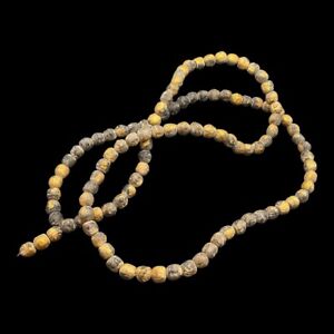 Ancient Tibetan Himalayan Gold Gilded Wood Engravings Beads Lot Beads