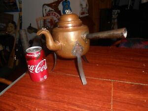 Vintage Swedish Pig Tail Coffee Tea Water Server 10 Copper