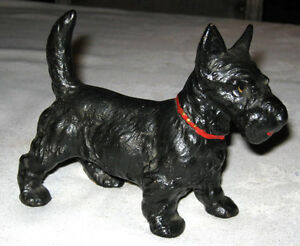 Antique Hubley Scotty Dog Doorstop Cast Iron Home Statue Toy Terrier Door Stop