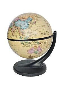 Replogle Mini Desk World Globe 4 5 W X 5 5 H 2001 Dual Direction Spin