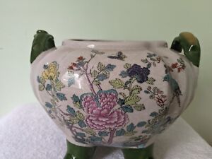 Chinese Porcelain Enamel Medium 6 Deep 5 3 4 Wide Bowl Planter Flower Pot
