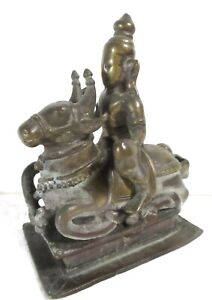 India High Quality Antique Bronze Shiva Riding A Bull Fine Quality Patina