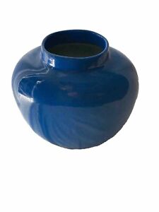 Art Deco Charles Catteau Boch Freres Keramis Crackle Vase Blue Belgium 1291