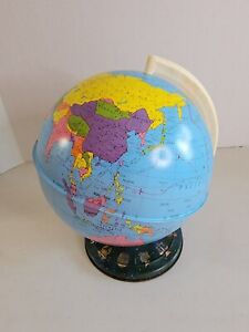 Vintage 1950 S Or 1960 S Ohio Art Tin Litho Metal 11 Globe With Zodiac Base