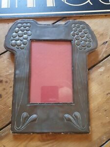 Old Antique Vintage Arts And Crafts Large Picture Photo Frame Silvered Pewter