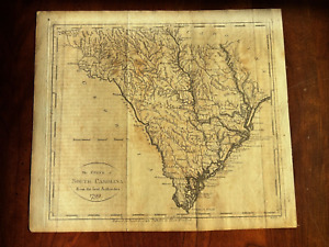 Rare 1799 Early Map Of State Of South Carolina From Payne S Universal Geography