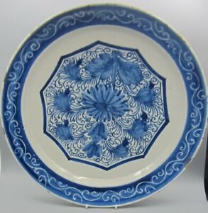 Superb Antique Delft Charger 35 Cm Early 18th Century