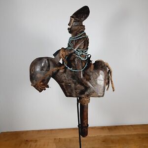 African Horseman Statue Puppet Cavalier Bambara Mali African Tribal Art