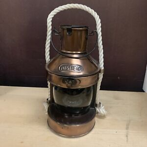 Enesco Masthead Copper Lantern Glass Reflector Nautical Port Oil Lamp