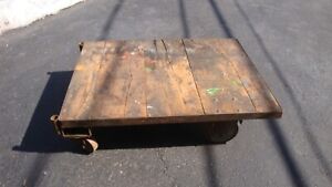 Factory Cart Coffee Table Industrial Steam Punk
