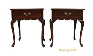 Pair Hickory American Masterpiece Collection Mahogany End Tables