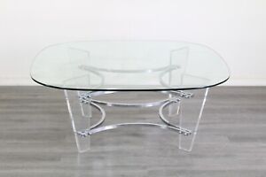 Vintage Lucite And Chrome Coffee Table Lucite Coffee Table