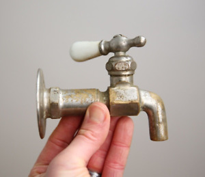 Antique Bath Tub Sink Faucet Porcelain Cold Handle Knob Parts Repair Reclaimed