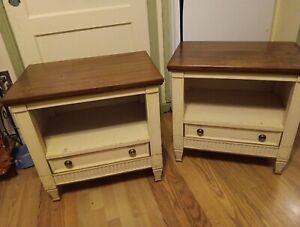 Vintage Drexel Matching Nightstands French Provincial Accent Firenze Cabinet