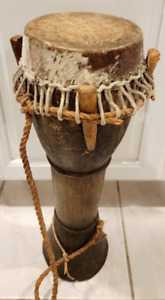Rare Original Stunning Very Unique Antique African Congo Yoruba Tribal Drum