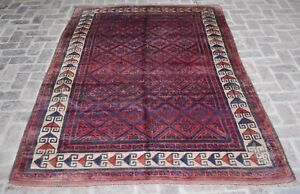 6 X 9 Handmade Afghan Tribal Baluchi Wool Area Rug 6x9 Persian Rug