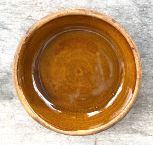 Antique Redware Earthenware Pa Pottery Pie Plate Dish Bowl Primitive Stoneware