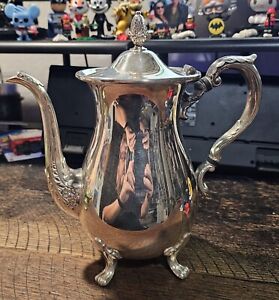 Vintage Silver Plated Tea Pot 10 Tall