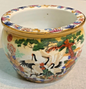 Vintage Small Chinese Vase Birds Motif Designed Porcelain Marked