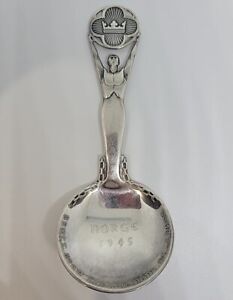 Rare Vintage Norge 1945 Silver Spoon 830s Liberation Of Norway From Germany Wwii
