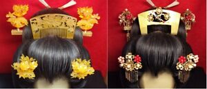Vintage Japanese Bride Kushi Kanzashi 2 Set Kimono Wedding Hair Ornament 1311 1