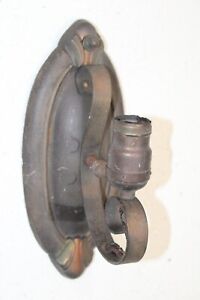Vintage Antique Cast Iron Wall Sconce Light Fixture Scroll Untested