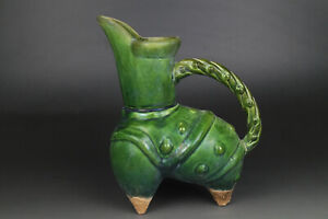A Fine Collection Of Chinese 7thc Tang Dynasty Green Glazed Pottery Chamber Pot