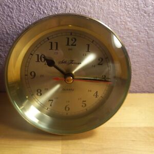 Vintage Seth Thomas Schooner 1044 Brass Nautical Clock