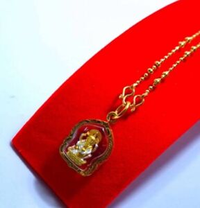 Necklace Plated 24k Gold 18 Ganesha Pendant Blessings 3 Kings Thai Magic Amulet