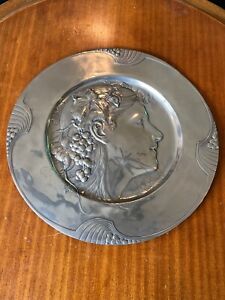 Large Wmf Art Nouveau Silverplate Wall Plaque 1 Of 2 