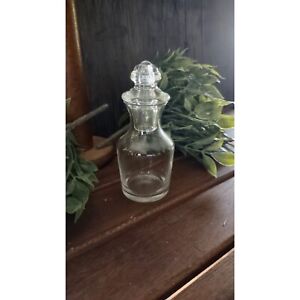 Vintage Glass Mini Apothecary Jar Small Antique Glass Bottle With Lid