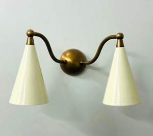 Inspired Design Double Sconce Mid Century Modern Brass Wall Lamps