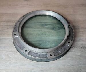 Large Steel Ship Porthole W Round Window Approx 13 5 Inches