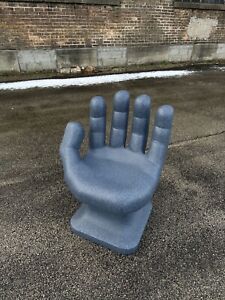 Faux Granite Blue Black Left Hand Shaped Chair 32 Adult 70 S Retro New