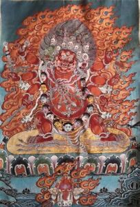 36 Tibet Tibetan Cloth Silk Horsr Deity Vajra Hayagriva Tangka Thangka Mural