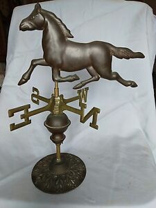 Old Trotting Horse Weather Vane With N S E W Directionals 14 High 