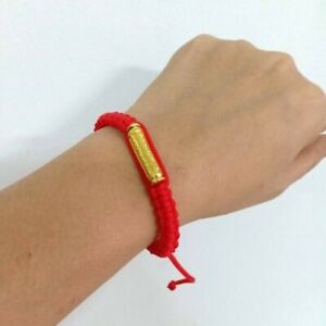 Bracelet Red Rope Yant 5 Rows Mantra Talisman Lucky Protect Power Thai Amulet