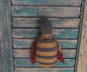 Primitive Bee Painted Honeybee Doll Summer Farmhouse Decorative 4 Handmade
